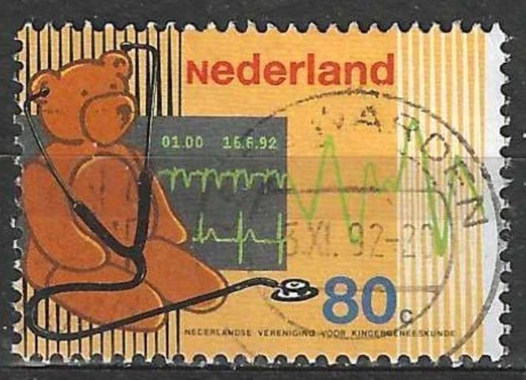 Nederland 1992 - Yvert 1408 - Vereniging voor Pediatrie(ST), Verzenden, Gestempeld