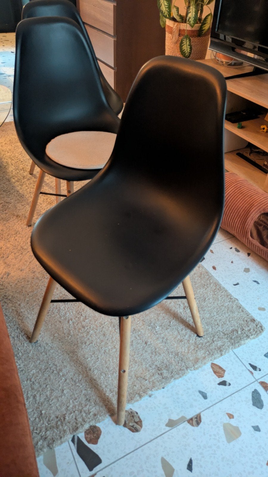 Zwarte stoelen, Ophalen, Zwart, Vier