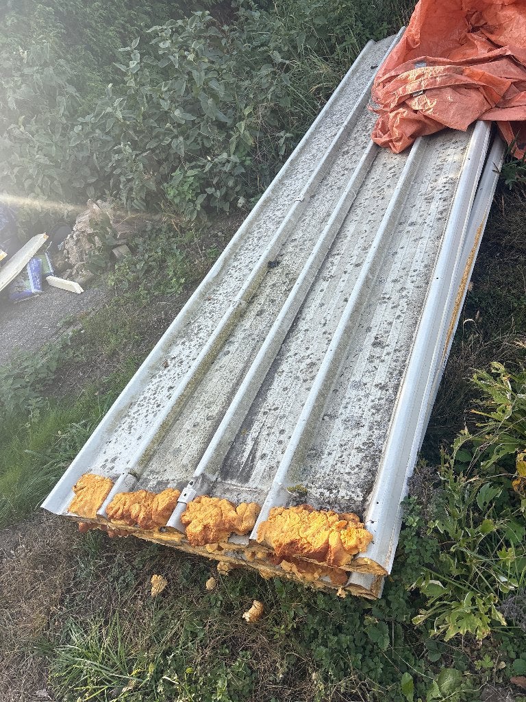 4 Geïsoleerde dakplaten, Doe-het-zelf en Bouw, Gebruikt, Overige kleuren, 15 m² of meer, Metaal