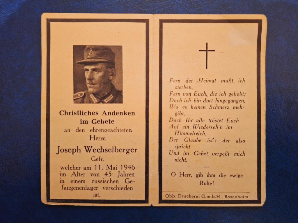 WO2 Duits doodsprentje, Enlèvement ou Envoi