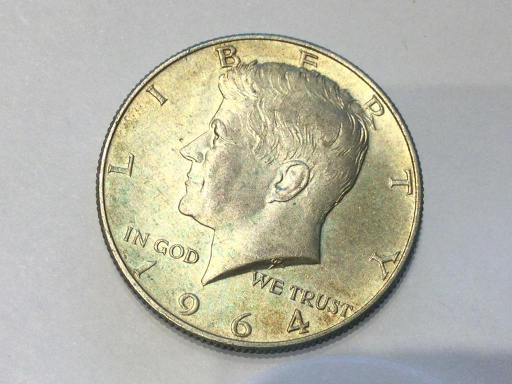 USA half dollar 1964 D 900 zilver, Ophalen of Verzenden, Zilver