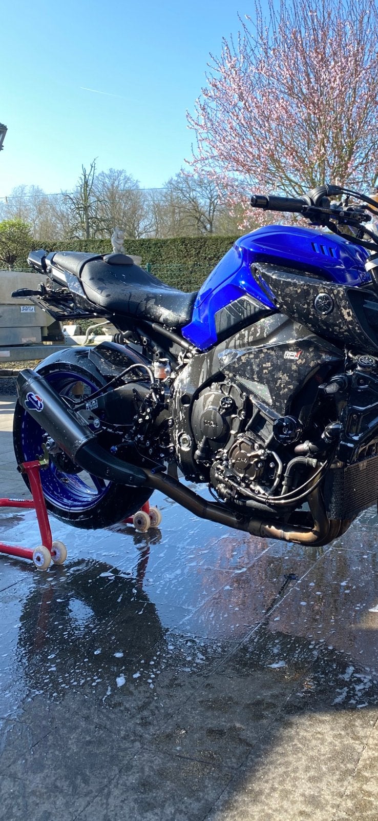 Termignoni slipon+linkpipe voor mt10/r1, Ophalen, Gebruikt