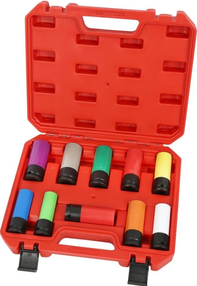 Kit de 10 douilles à chocs 1/2" avec manchons de protection, Autos : Divers, Outils de voiture, Envoi