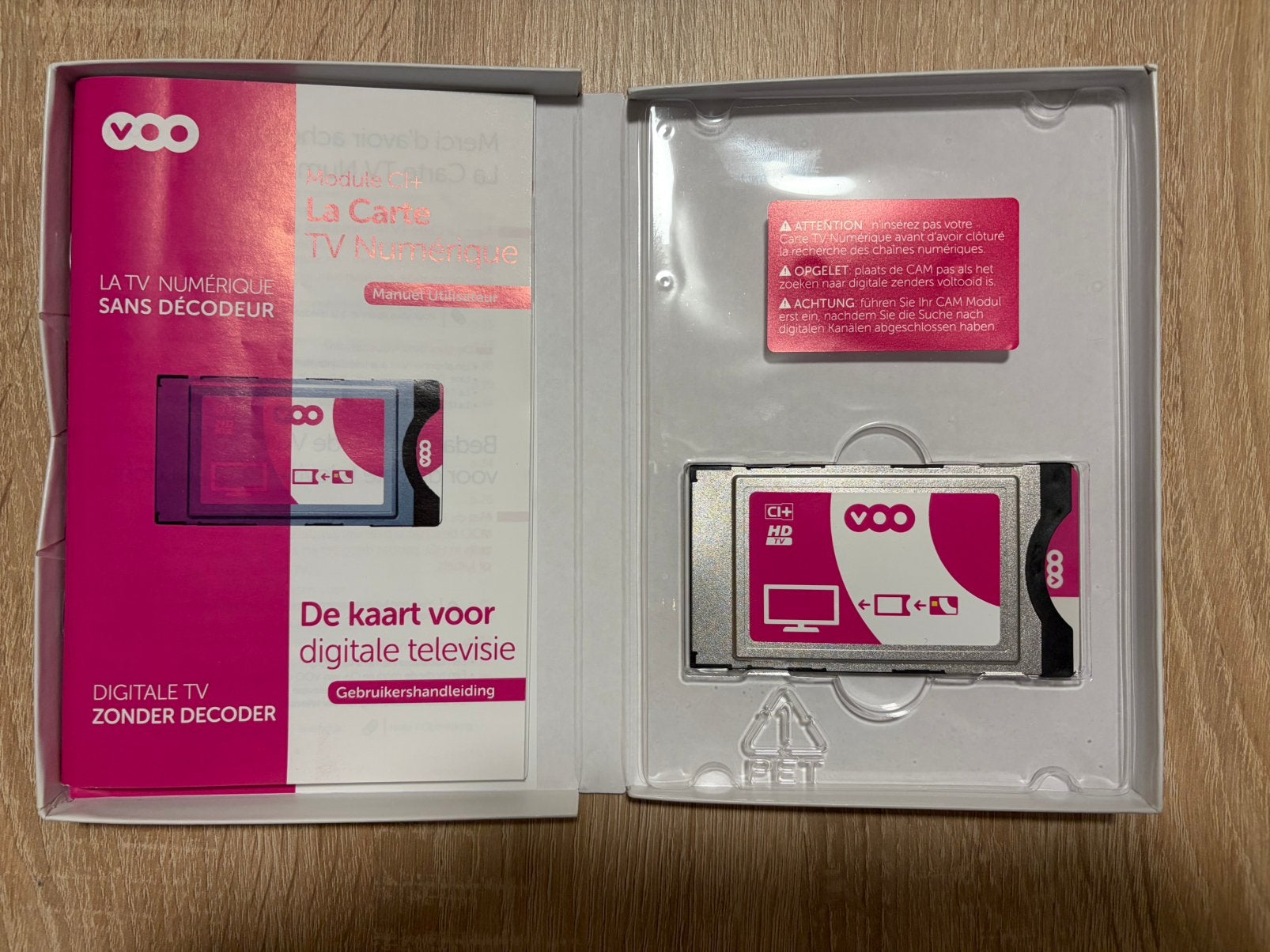 Carte TV Numérique VOO, Enlèvement, Comme neuf