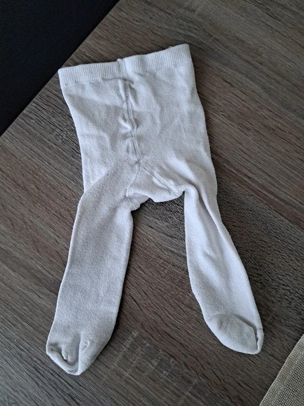 Witte broekkousen 50/56, Kinderen en Baby's, Babykleding | Maat 50, Meisje, Ophalen of Verzenden, Zo goed als nieuw, Nacht- of Onderkleding