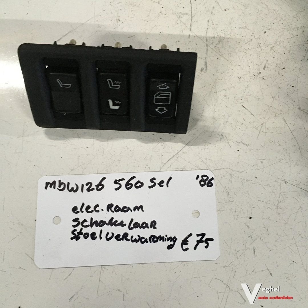 Mercedes W126 560 SEL 1986 Stoelverwarmingschakelaar , Raams, Auto-onderdelen, Gebruikt, -, -, Ophalen of Verzenden