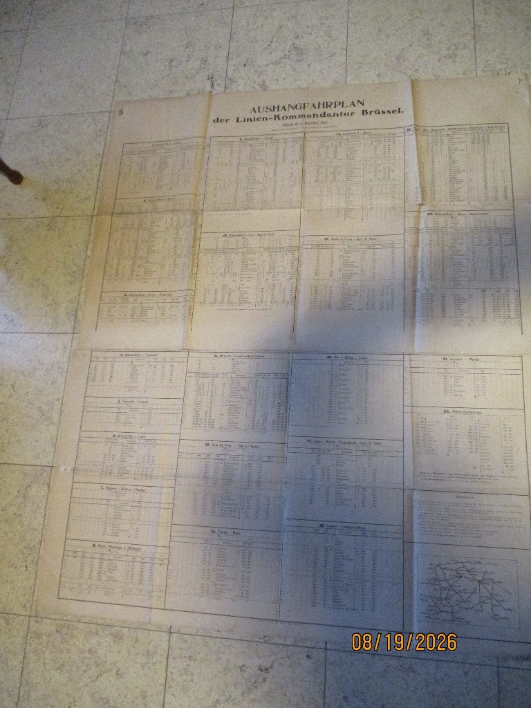 WW1 : Affiche allemande Trains 120 X 100 cm, Collections, Trains & Trams, Envoi