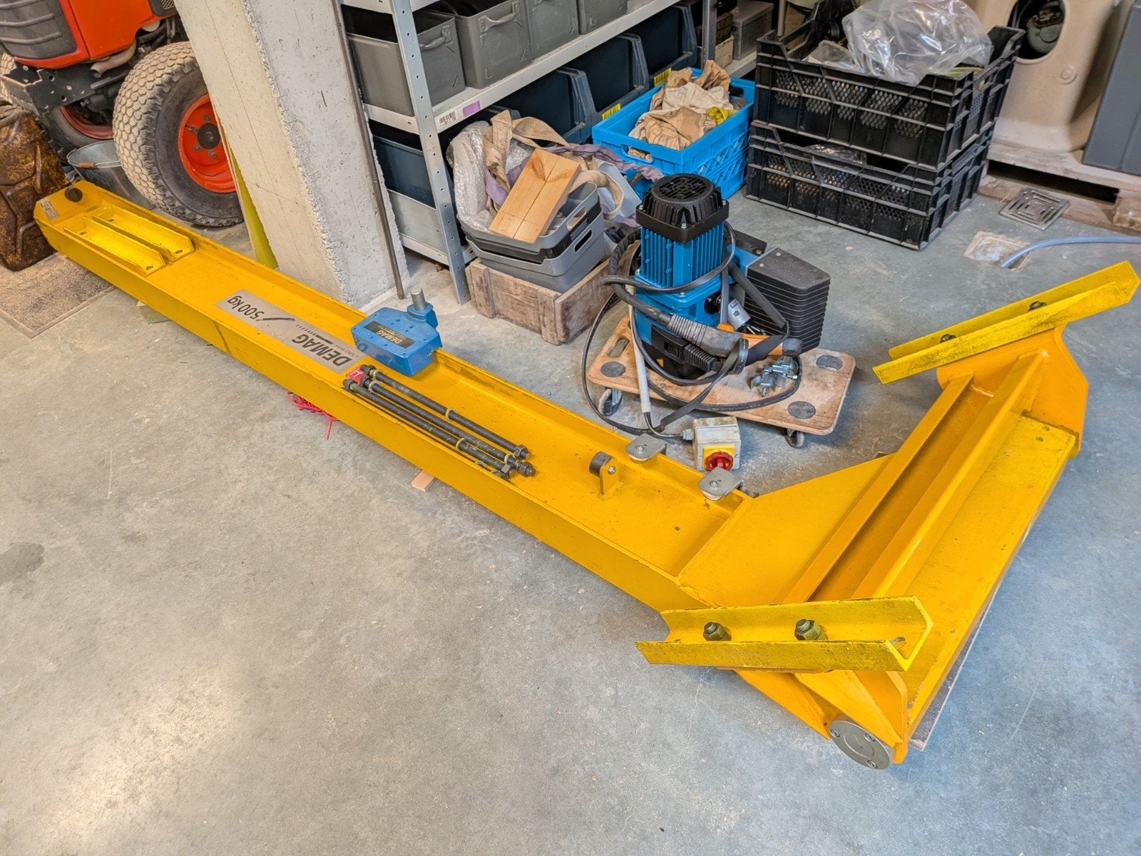 Demag zwenkkraan - kolommontage 500kg 3m, Ophalen, Gebruikt, Elektrisch