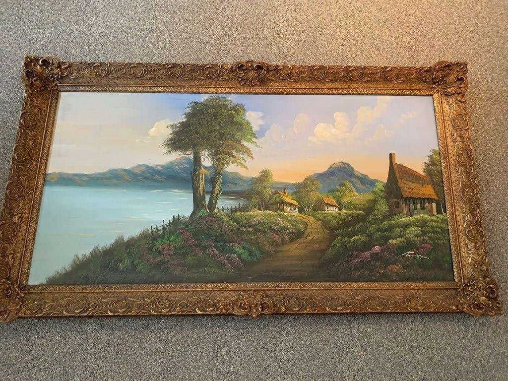 Schilderij, Enlèvement, Classique, Paysage, Toile
