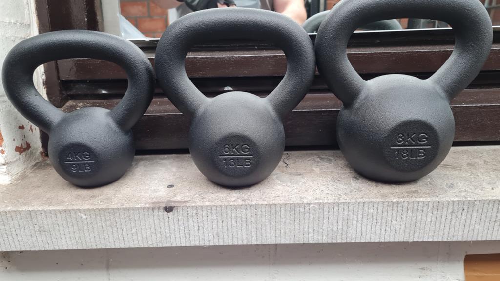 3 kettlebells, Sport en Fitness, Ophalen, Zo goed als nieuw