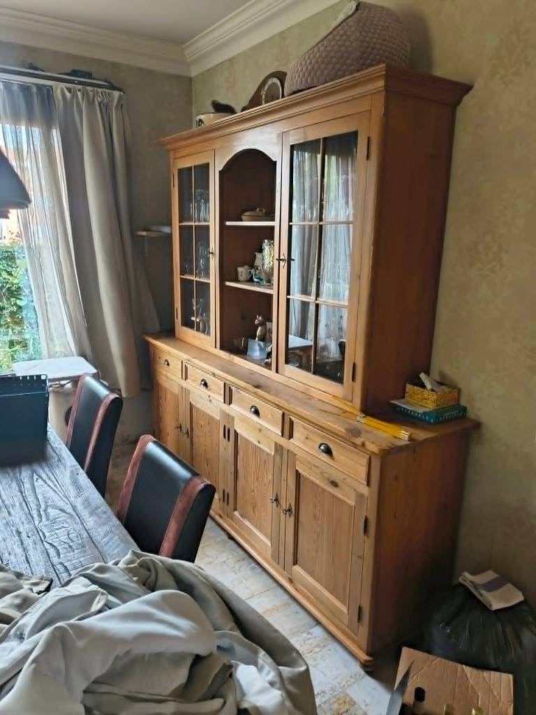 Grenen kast - dressoir - opzet stuk, Huis en Inrichting, Kasten | Buffetkasten, Ophalen, Gebruikt, Met deur(en), Oud grenen