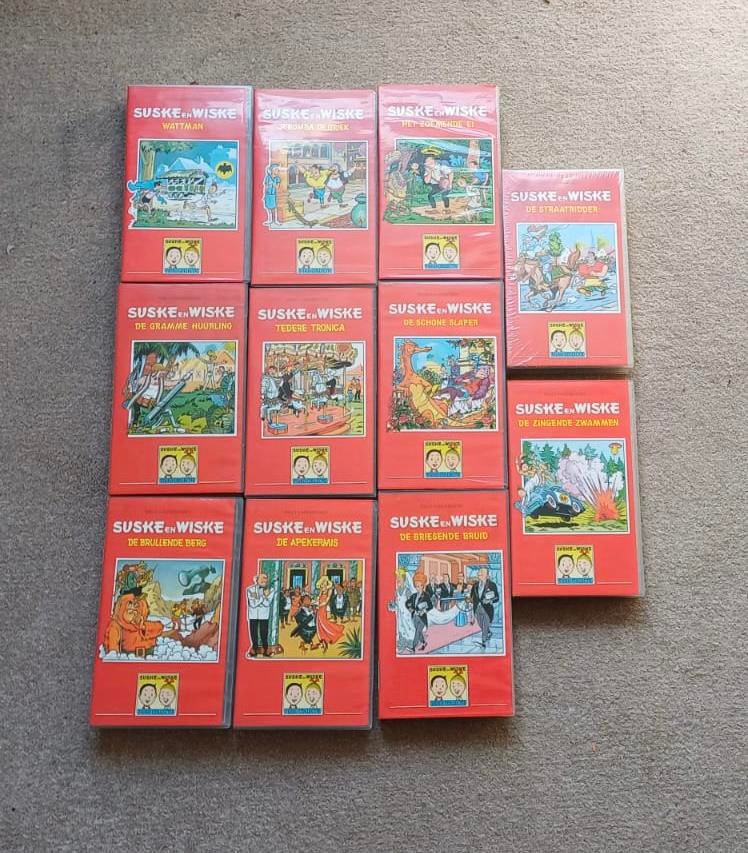 Set 11 VHS Suske & Wiske geseald, Enlèvement, Neuf