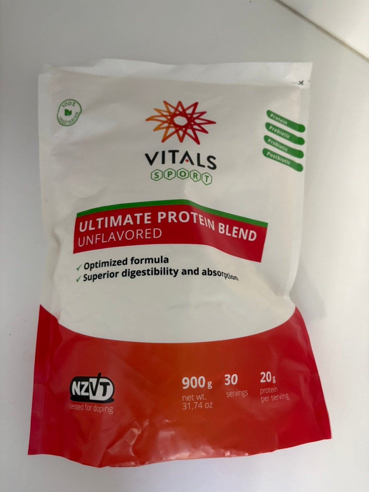 Vitals sport proteine poeder, Ophalen