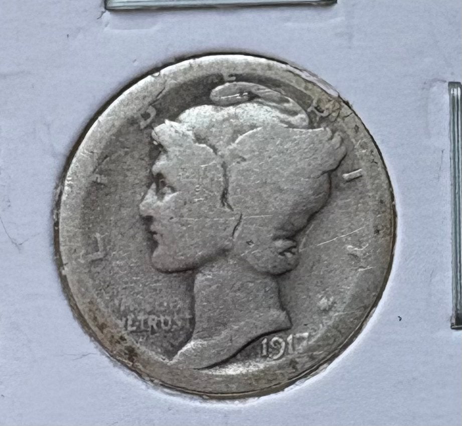 Mercury Dine 1917 USA argent, Timbres & Monnaies, Monnaies | Amérique, Enlèvement ou Envoi, Amérique du Nord, Argent