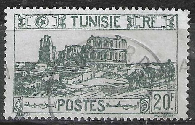 Tunesie 1945/1949 - Yvert 294 - Amfiteater in El Djem (ST), Verzenden, Gestempeld