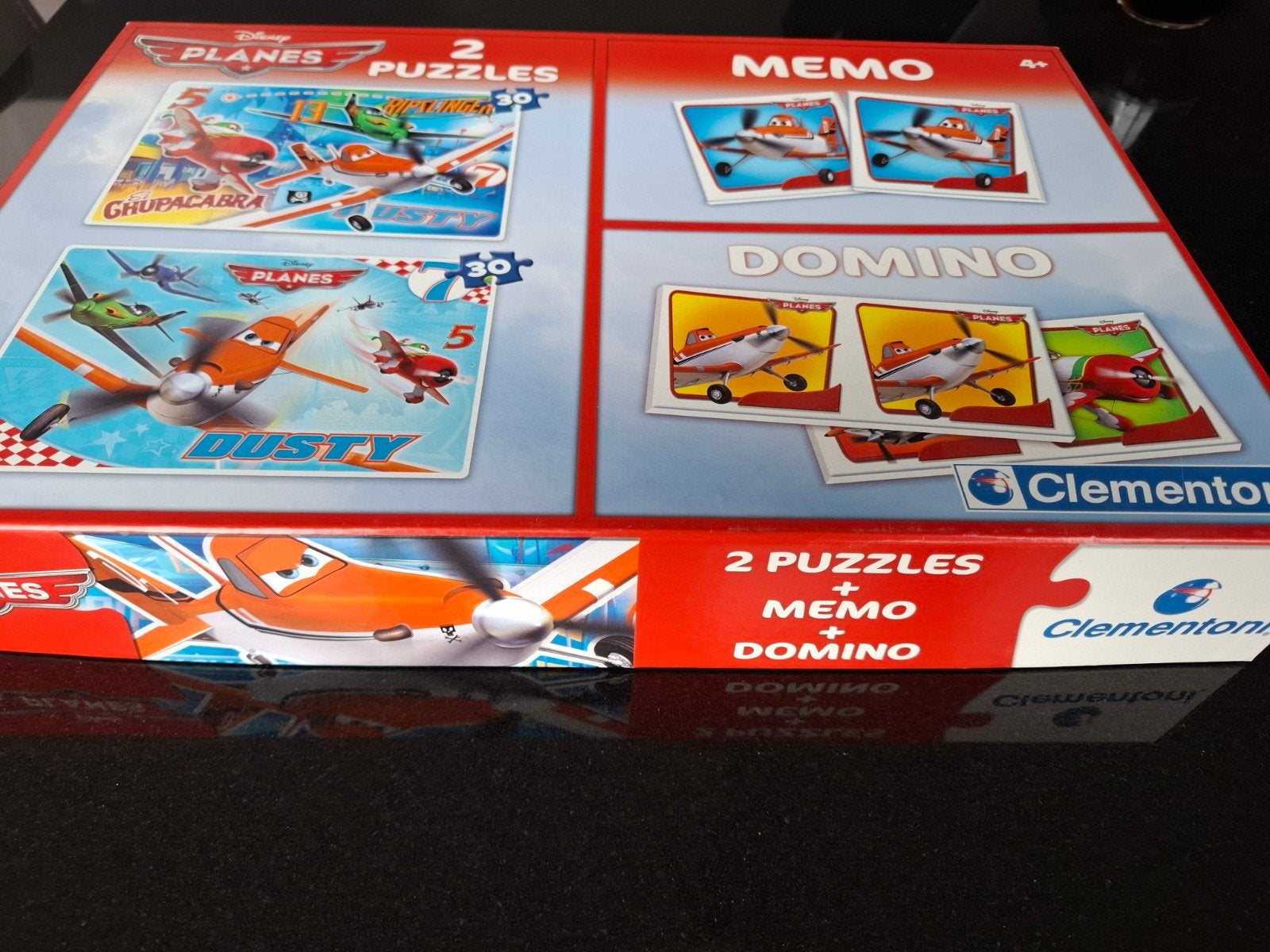 spelset Clementoni: 2 puzzels + memo + domino - Planes, Ophalen of Verzenden, Zo goed als nieuw, 4 tot 6 jaar