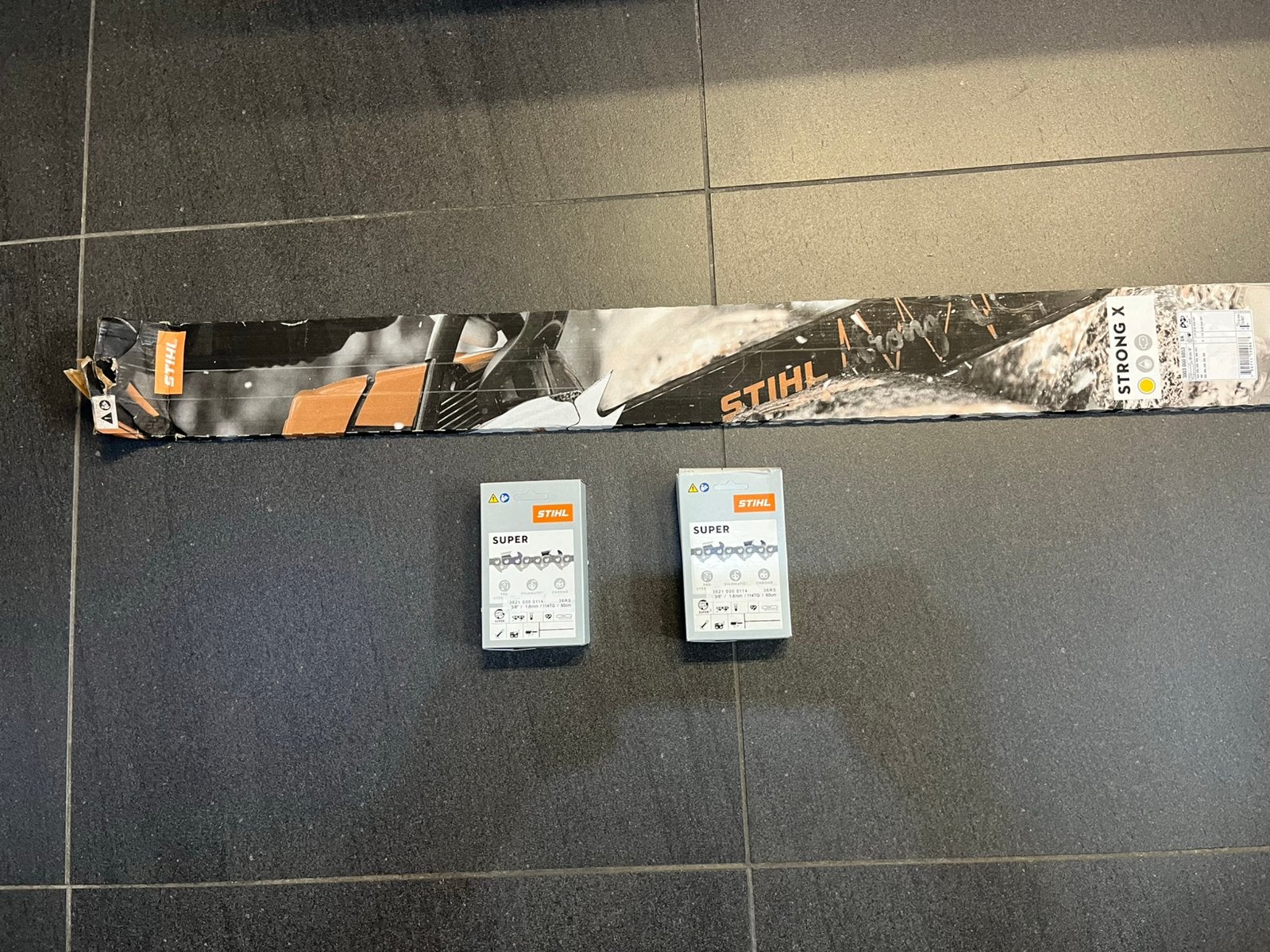 Lame de scie Stihl 90cm Strong X + 2 chaînes, Enlèvement ou Envoi, Neuf, Autres types