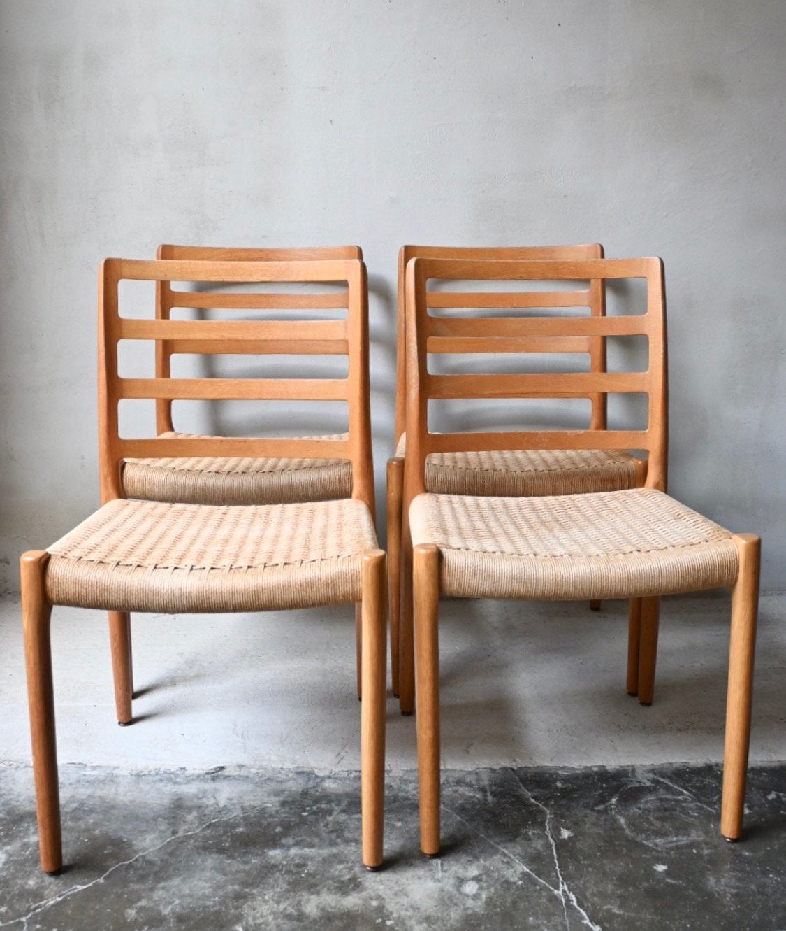 Deense Design Eetkamerstoelen  Niels Otto Møller Model 85, Ophalen, Gebruikt, Deens Design, Vier