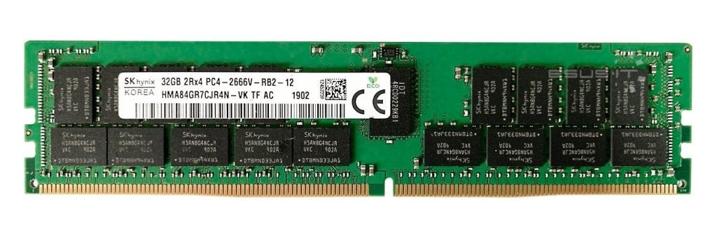 32GB 2Rx4 PC4-2666V DDR4-2666 Registered ECC Hynix Dell, Informatique & Logiciels, Mémoire RAM