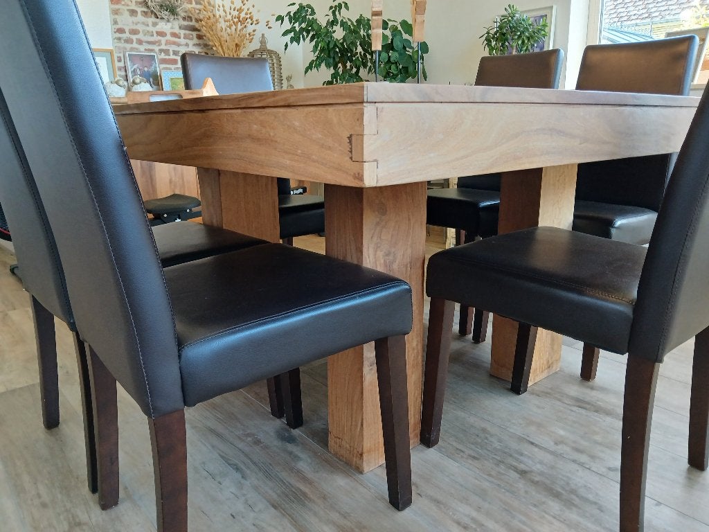 Tafel + dressoir, Ophalen, Gebruikt, Hout, 4 tot 6 stoelen
