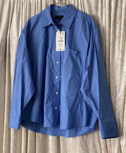Chemise femme t-L-XL, Zara, Enlèvement, Bleu, Taille 42/44 (L)