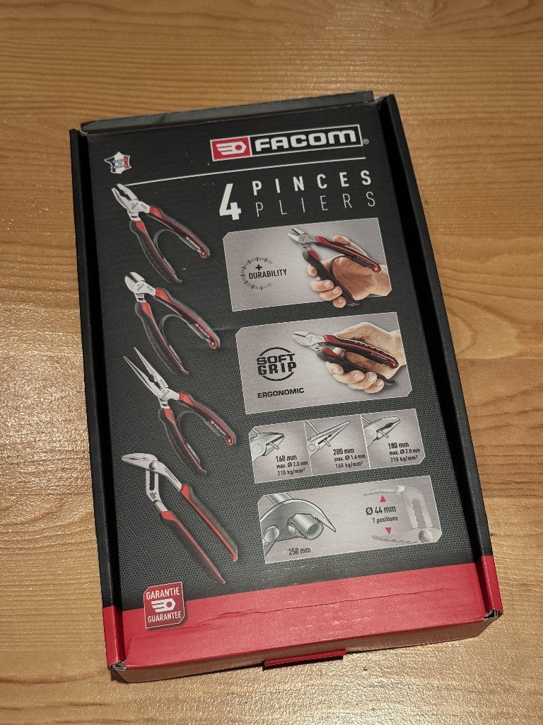Set van 4 nieuwe Facom pincetten - Ref. CPE.A1PB, Ophalen of Verzenden, Nieuw, Klem, Facom