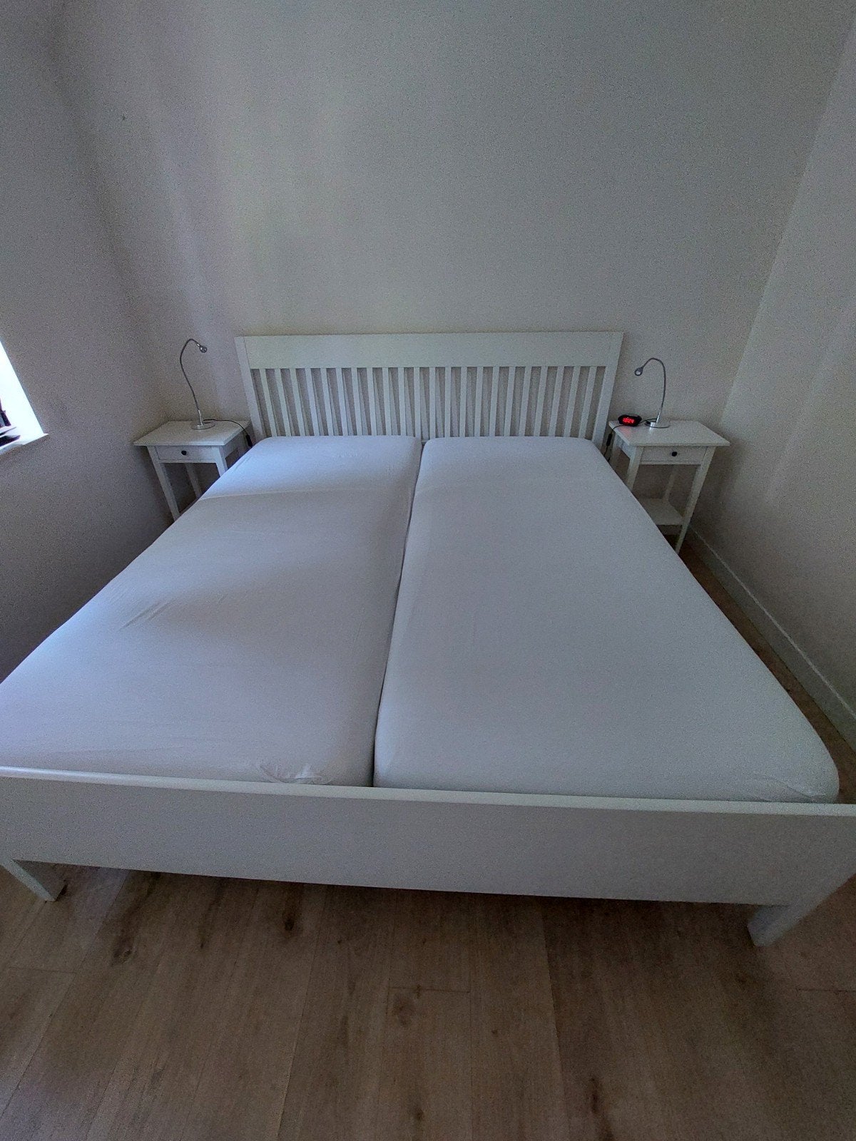 Bed, Ophalen, Wit, Hout, Verstelbaar