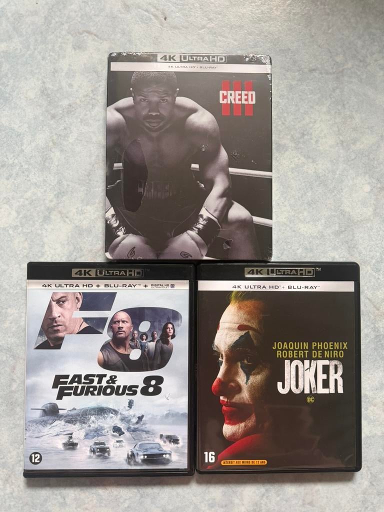 3x 4K bluray films, Cd's en Dvd's, Blu-ray, Ophalen of Verzenden, Zo goed als nieuw