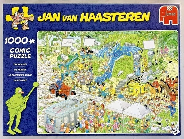 Jumbo Jan van Haasteren De Filmset 1000 stukjes puzzel, Hobby en Vrije tijd, Verzenden, 500 t/m 1500 stukjes, Zo goed als nieuw