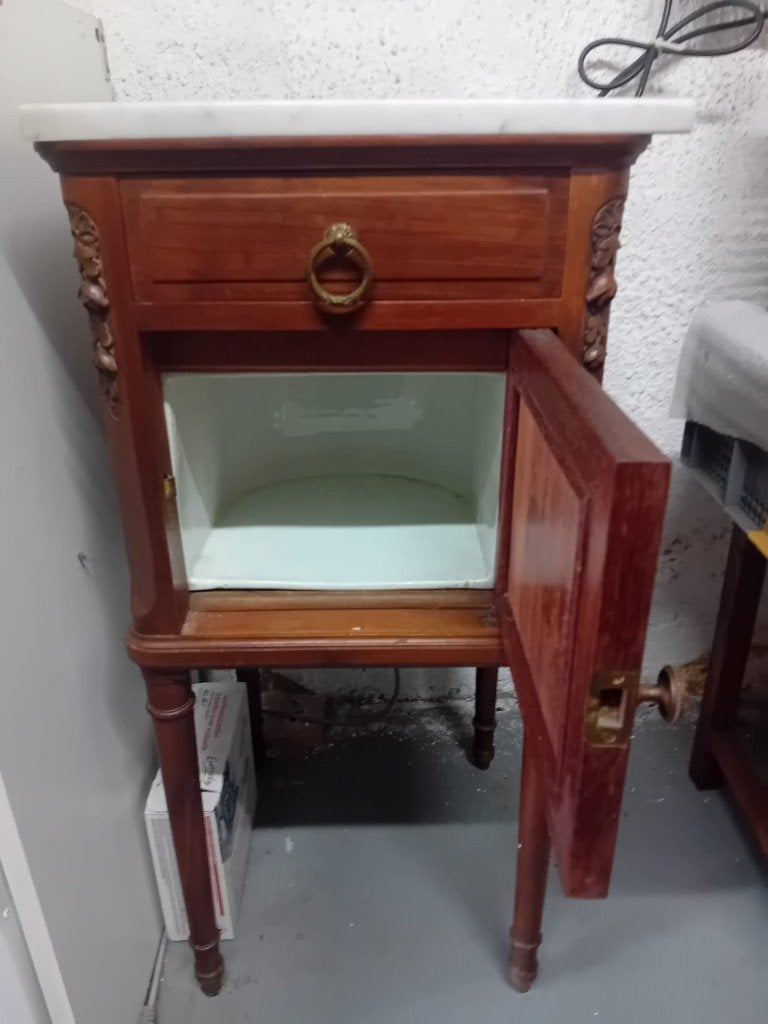 Table de chevet ancienne en marbre (vers 1880 - 1900), Antiquités & Art, Enlèvement