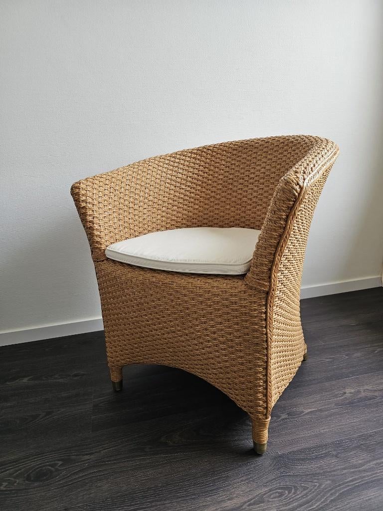 bijzetzetel-2stuks-geweven- LLOYD LOOM, Huis en Inrichting, Ophalen, Overige materialen, Minder dan 75 cm, Zo goed als nieuw