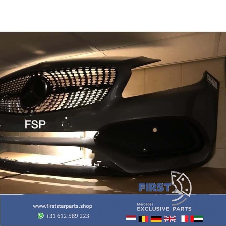 W176 Facelift AMG Voorbumper Mercedes A Klasse diamant gril, Gebruikt, -, Voor, Ophalen of Verzenden