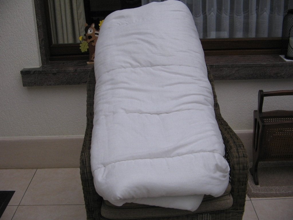 warm donsdeken 2 meter x  2 meter, Huis en Inrichting, Ophalen, Gebruikt, Overige maten, Wit