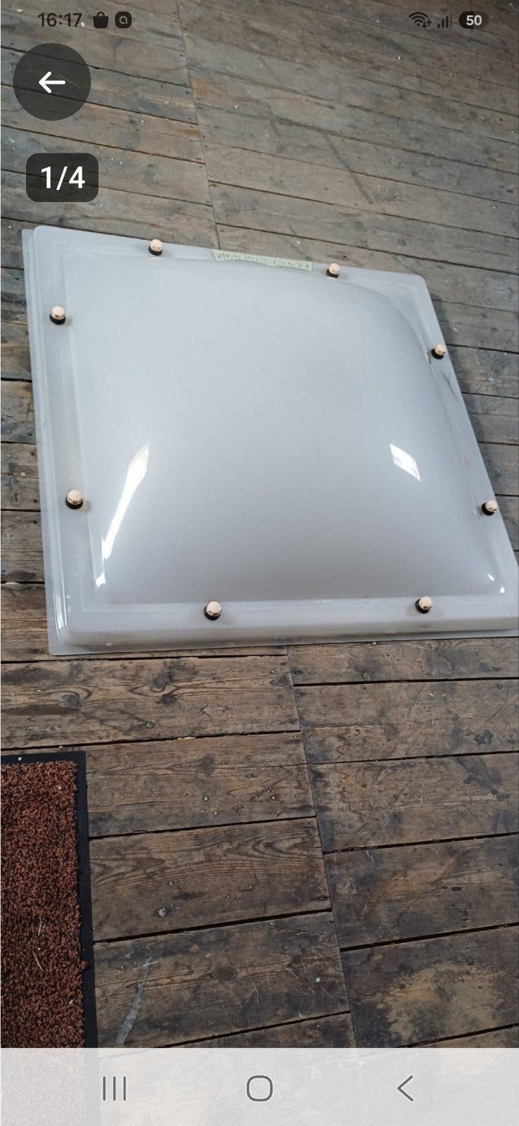 coupole opaline 1m/1m mesure intérieur, Bricolage & Construction, Enlèvement