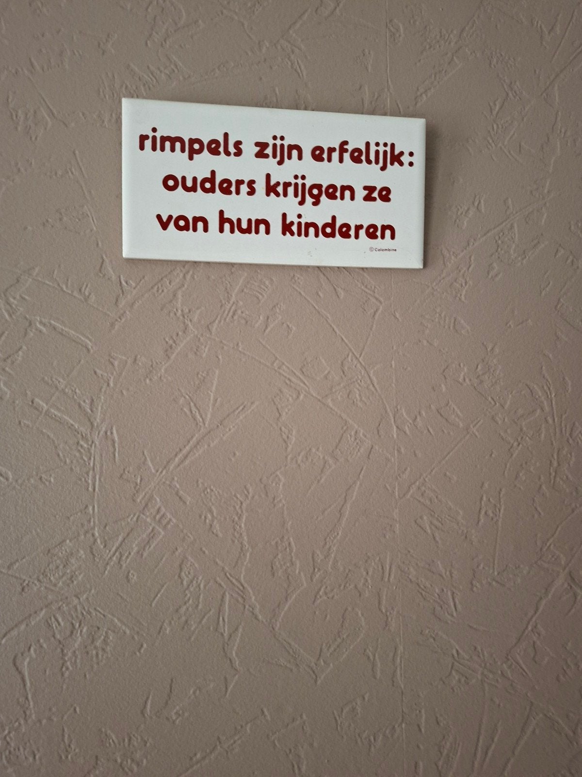 kader 20/10. spreuk, Ophalen