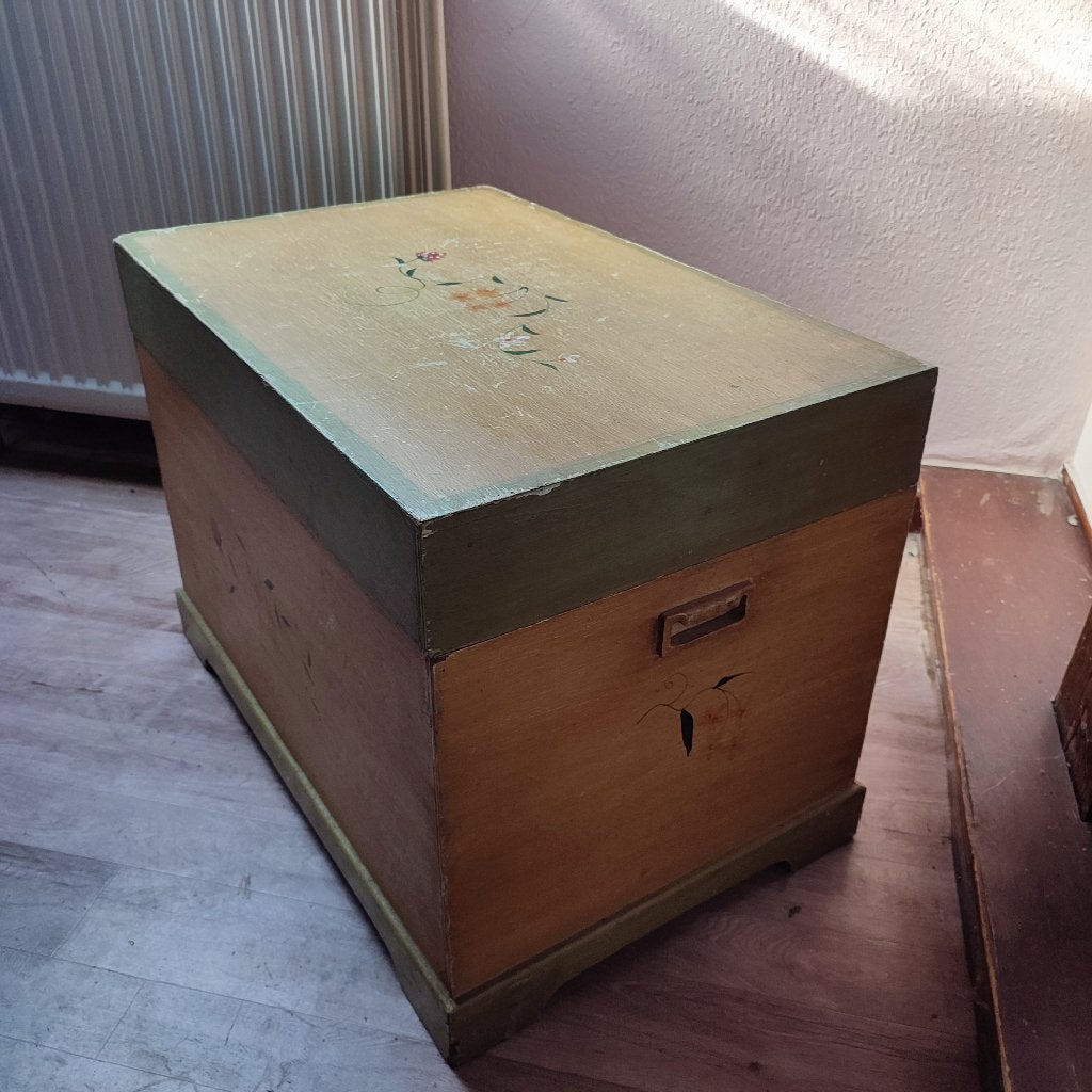 Houten kist 70 x 46 c 52 cm, Huis en Inrichting, Ophalen, Gebruikt, Overige houtsoorten