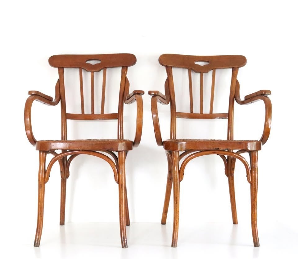 2 Zeldzame Antieke stoelen - JACOB AND JOSEF KOHN - Vintage, Ophalen