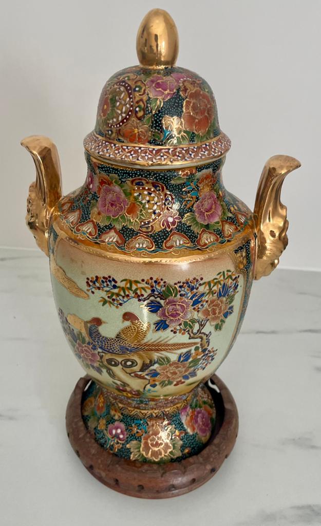 Prachtige chineze vaas met deksel, Antiek en Kunst, Ophalen