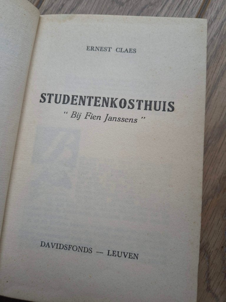 Ernest Claes - studentenkosthuis, Livres, Enlèvement ou Envoi, Belgique, Utilisé, Ernest Claes