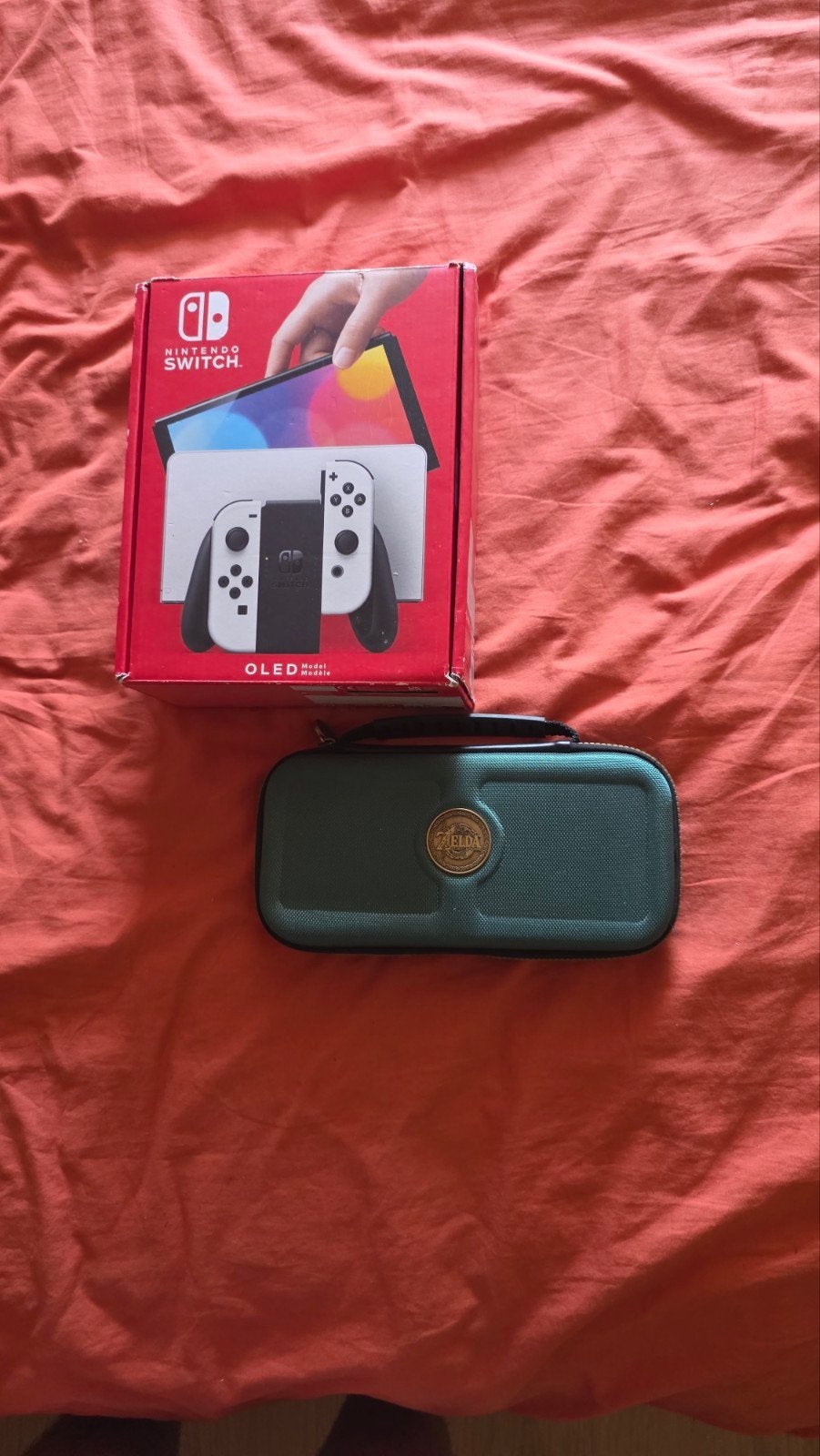 Nintendo switch oled blanche  houss transport, Zo goed als nieuw, Met 1 controller, Met harde schijf, Switch OLED