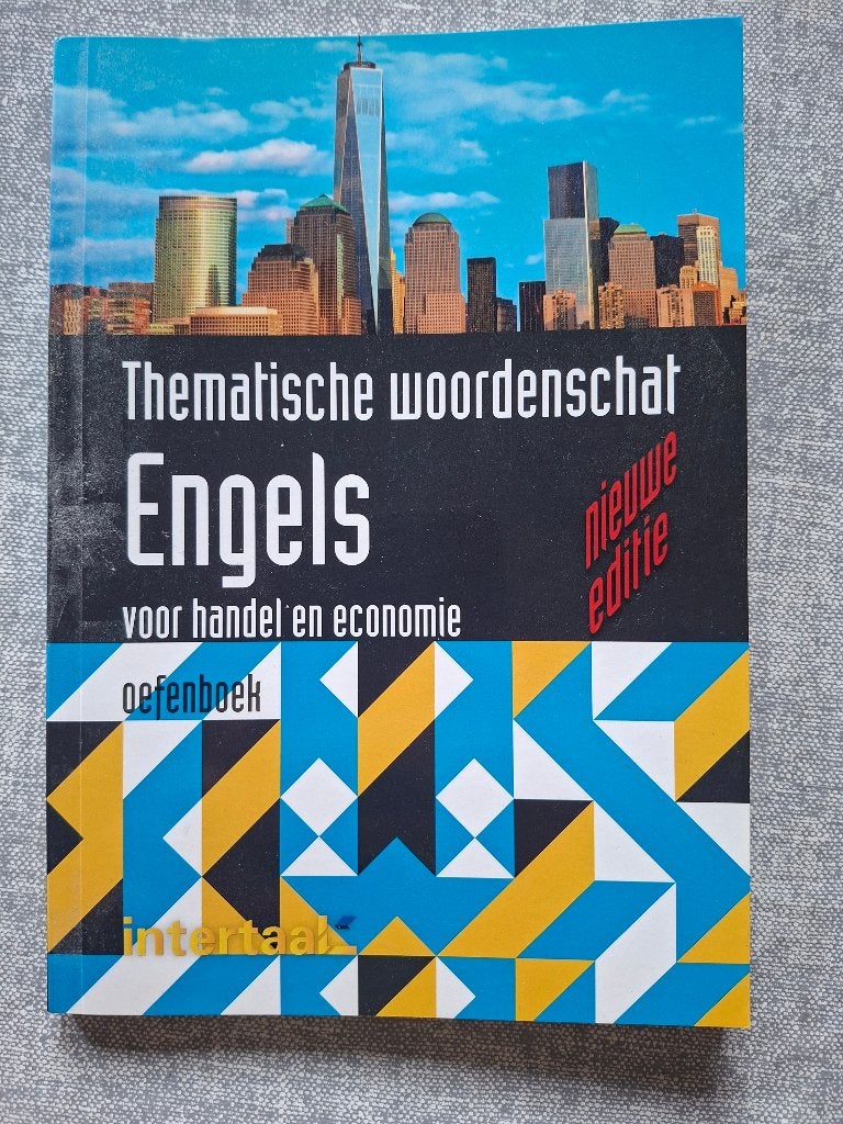 Thematische woordenschat voor handel en economie Engels, Enlèvement ou Envoi, Comme neuf, Anglais, Intertaal