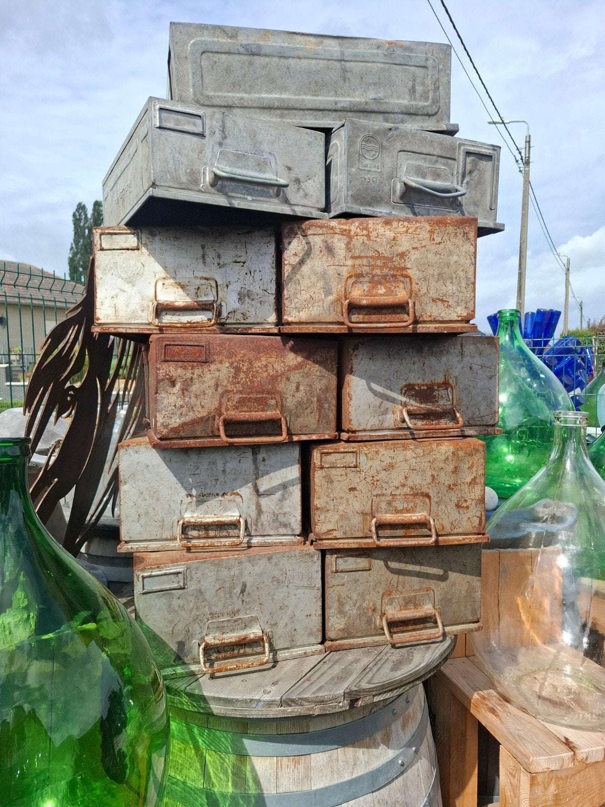 Metalen bakken als bloembak & kruidenbak! super sterk, Tuin en Terras, Ophalen