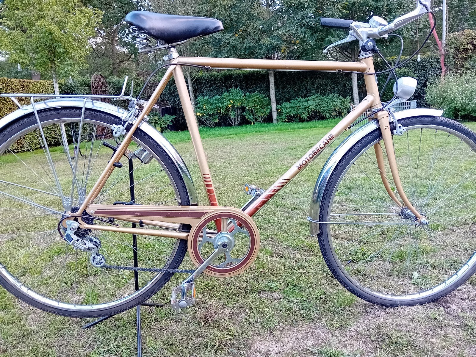 vintage herenfiets  Motobecane, Velgrem, Zo goed als nieuw, 53 tot 57 cm, Ophalen