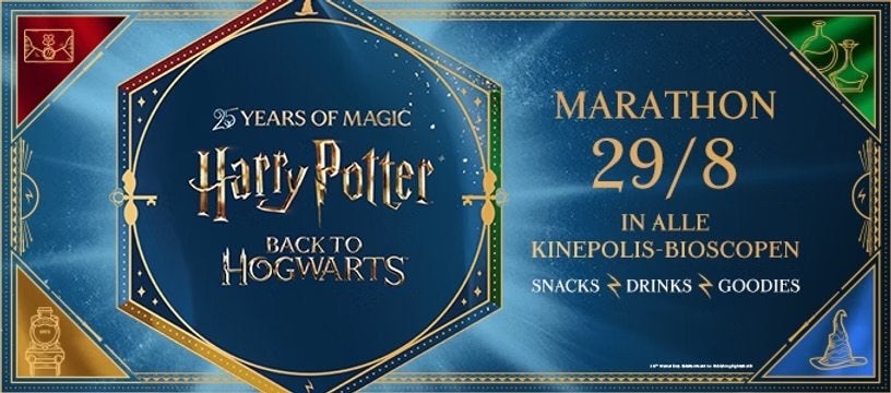 2 x Cosy Seats - Harry Potter Marathon - 29/08 - Kinepolis, Tickets & Billets, Deux personnes, Autres genres, Conçu pour IMAX