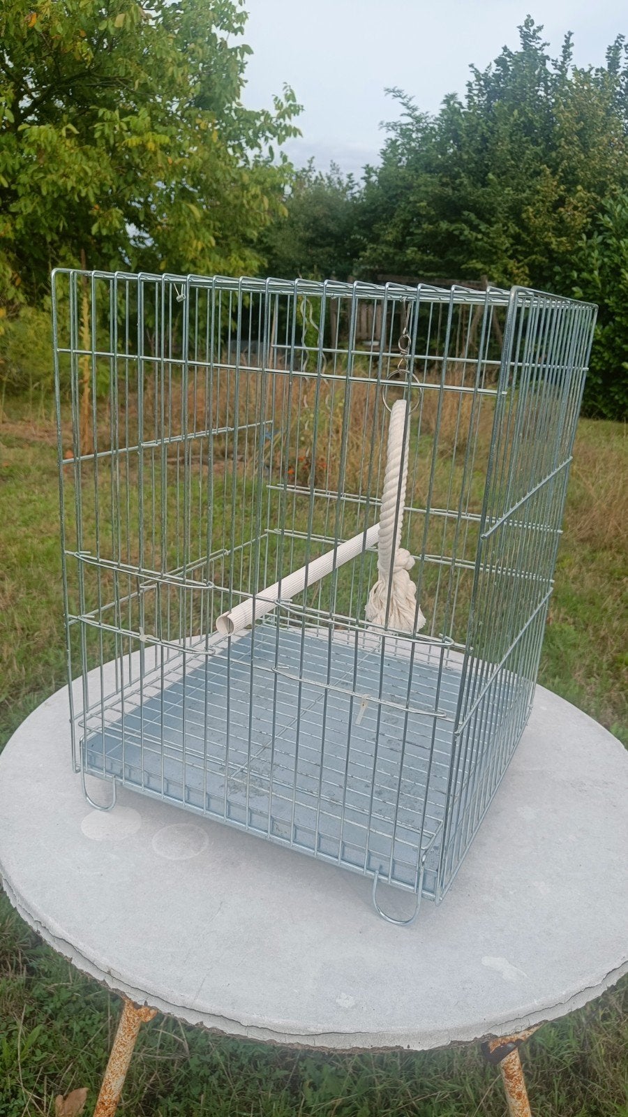 Cage à oiseaux en métal  de transport ou quarantaine, Enlèvement