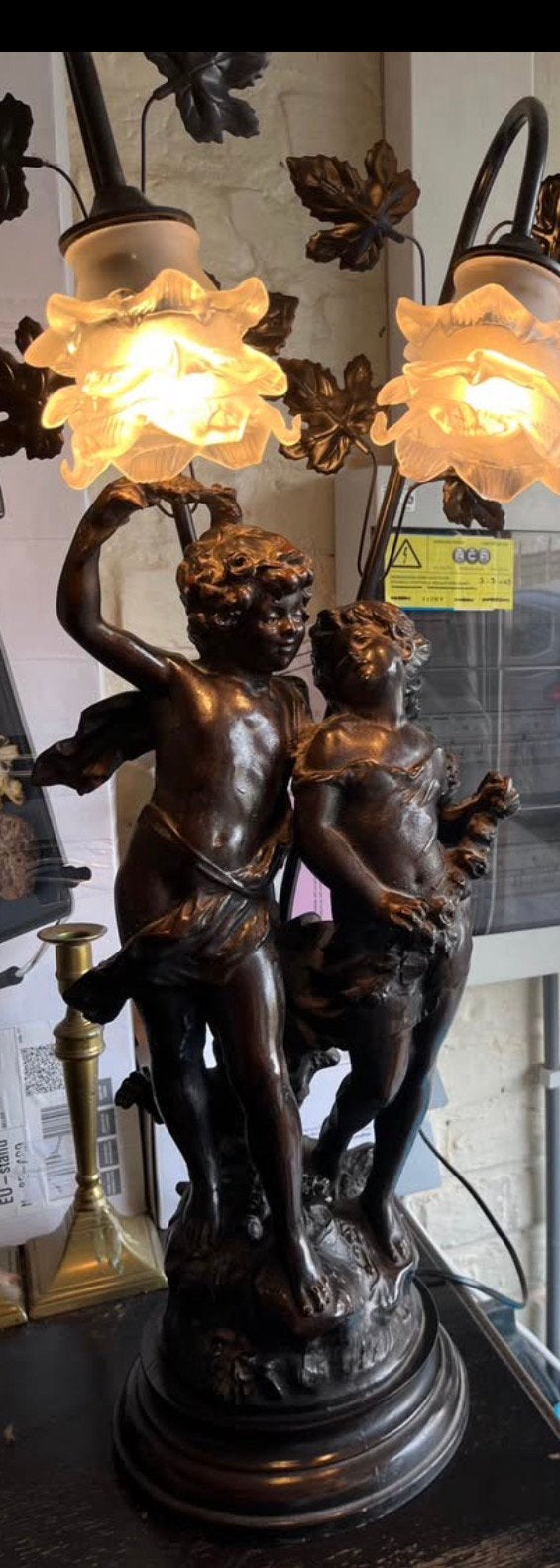 Mooi beeld geen brons wel zwaar, Antiek en Kunst, Antiek | Verlichting, Ophalen of Verzenden