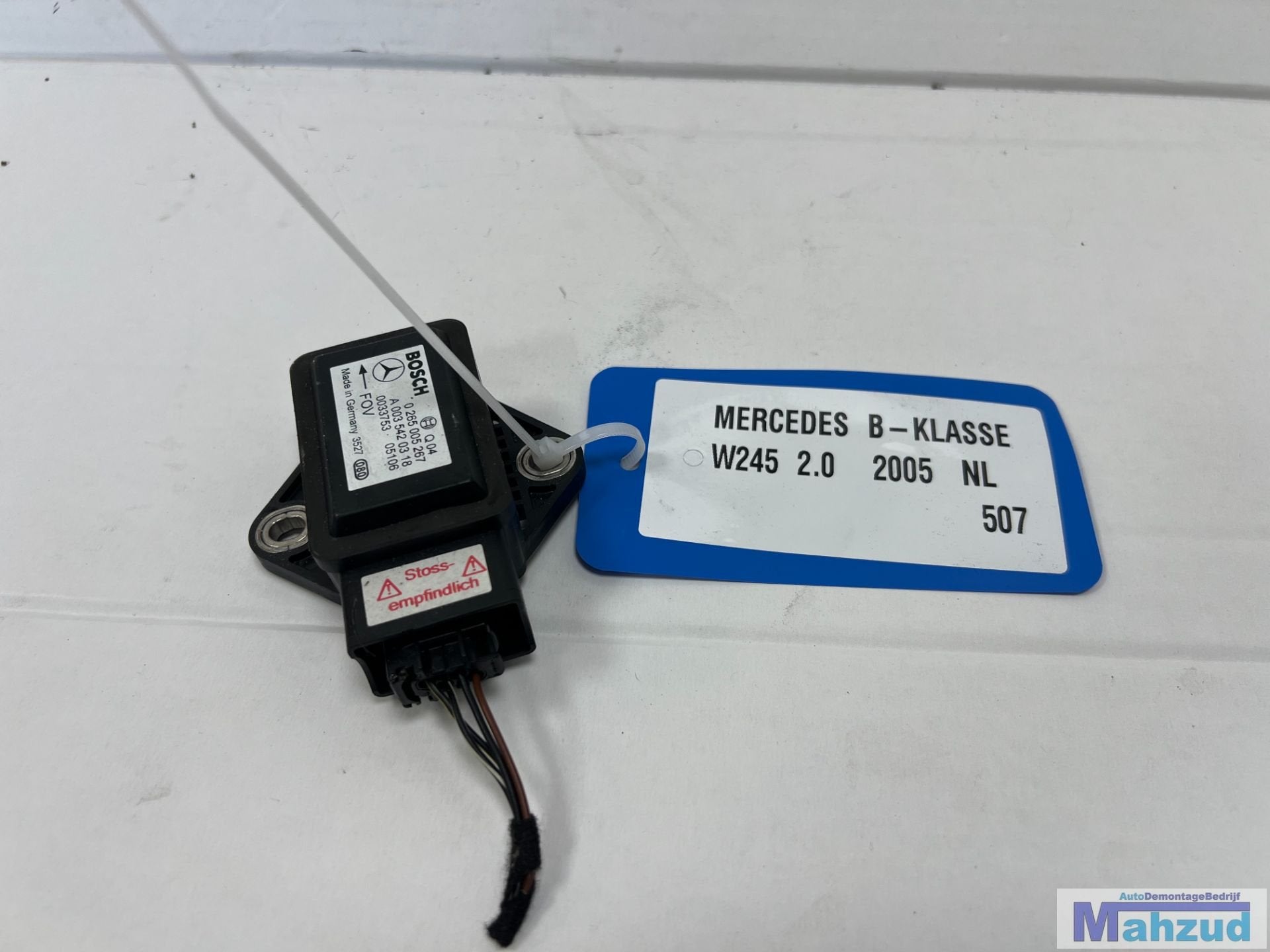 MERCEDES B W245 ESP Sensor A0035420318 0265005267, Gebruikt, Mercedes-Benz AG, Mercedes-Benz, Mercedesstrasse 120
70372  Stuttgart, DE