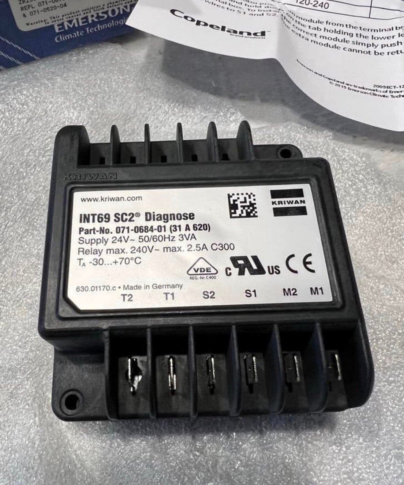 Copeland - INT69 SC2 DIAGNOSE 071-0684-01 Relais 24V 50/60HZ, Ophalen of Verzenden, Nieuw