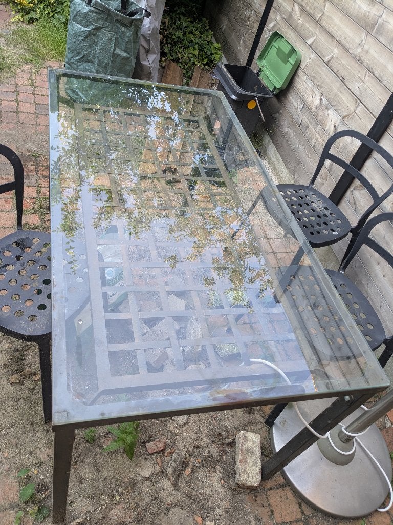Ikea Granas buiten tafel, Huis en Inrichting, Ophalen, Gebruikt, 100 tot 150 cm, 50 tot 100 cm