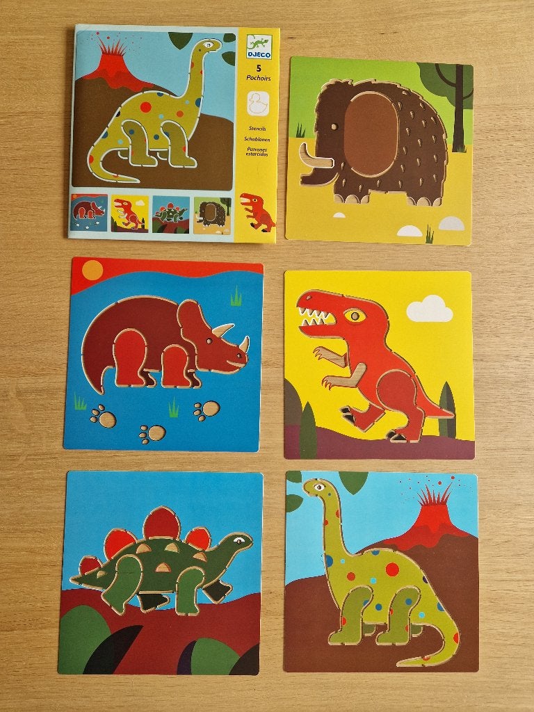 tekensjablonen djeco dino's, Enlèvement, Utilisé, Bricolage